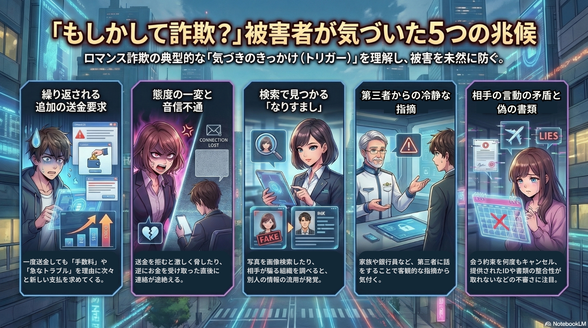 詐欺だとわかった5つの兆候