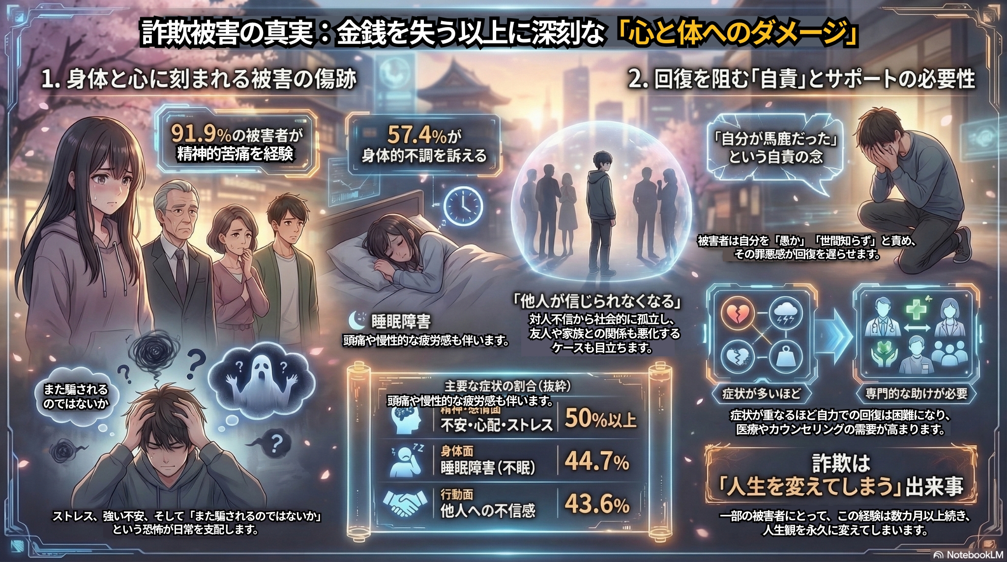 詐欺が被害者の健康に与える影響