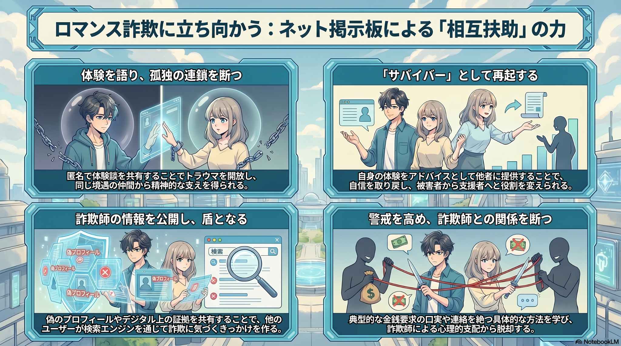 SNS型詐欺被害者の相互扶助