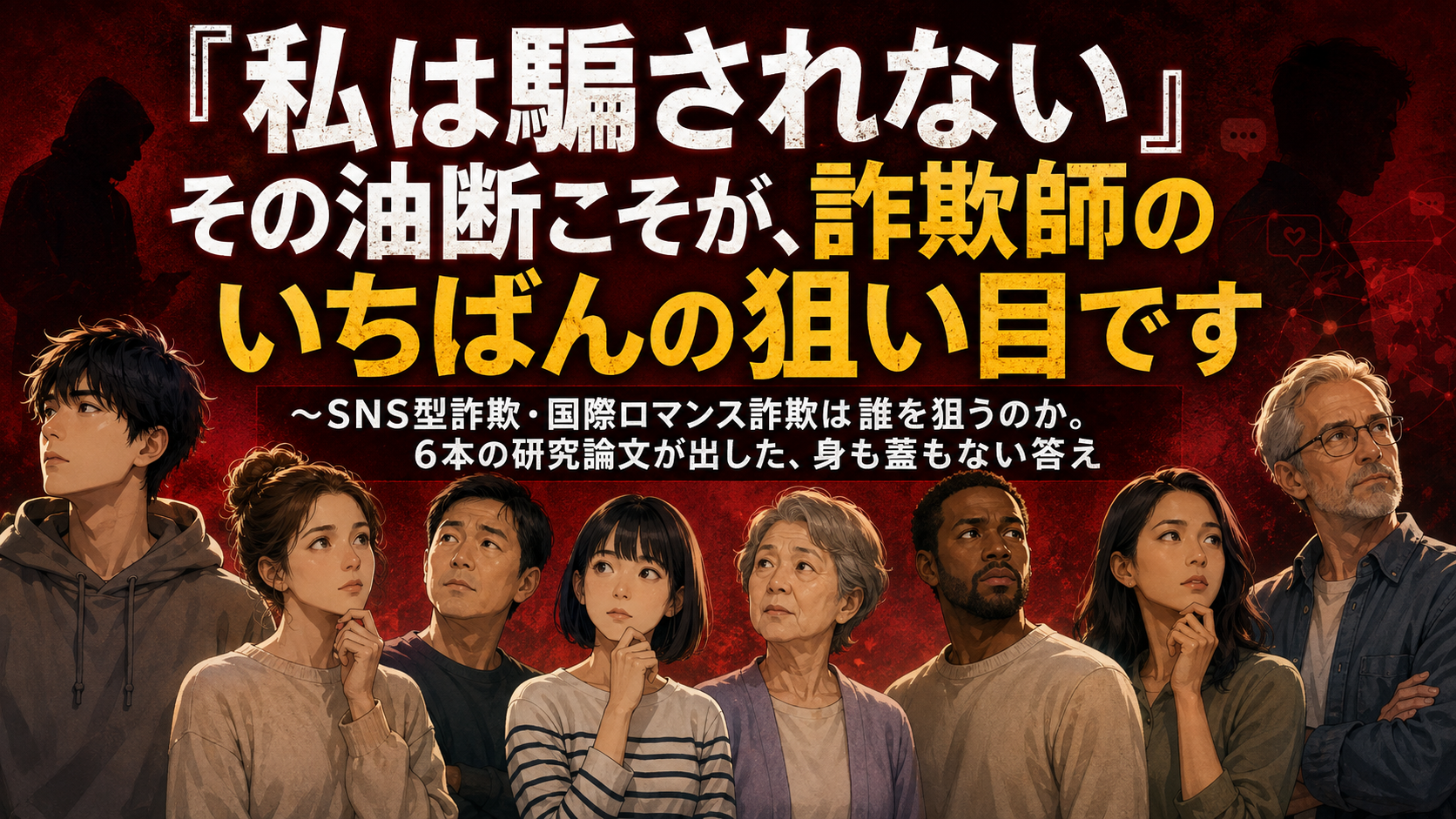国際ロマンス詐欺・狙われる・騙されるのはどんな人